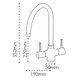 Carron Phoenix, ALBA Dual Lever Kitchen Tap Specification