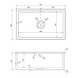 Shaws, CLASSIC INSET 800, Ceramic Sink dimension drawing