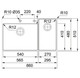 Franke, BWX220 54-27, Stainless Steel Sink dimension drawing 2