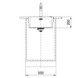 Franke, MARIS, MRX210-45, sink cabinet dimension