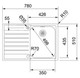 Franke, Argos, AGX611-78, Stainless Steel Sink Dimension