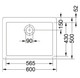 Franke, BELFAST VBK 710, Ceramic Sink dimension drawing