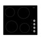 Caple, C809C, 4 Zone Ceramic Electric Hob in Black Glass Main Image