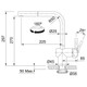 Franke, ATLAS NEO SENSOR, Pull-Out Nozzle Kitchen Tap Technical Drawing