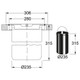 Franke, 134.0035.042, Inset Waste Bin Technical Drawing