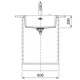 Franke, MRG 110-52, Maris Undermount Fragranite Sink Technical Drawing 1
