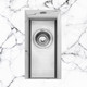 Caple SASO22/26/SS 22cm Undermount Worktop Sink 26mm Ledge - Stainless Steel Main Image
