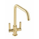 Abode AT2144 Globe Quad Monobloc Kitchen Tap - Brushed Brass Main Image 1