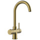 iivela BECCO/BG BECCO 4-in-1 Boiling Water Kitchen Tap with Digital Tank - Brushed Gold Main Image