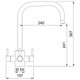 Franke, TASSO, Water Filter Tap Technical Drawing