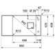 Franke, FSG 111, Fresno Undermount Fragranite Sink Technical Drawing
