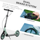 Homcom Folding Kick Scooter for 14+ with Adjustable Height, Dual Brake System