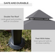 Outsunny 2.5M 8ft New Double-Tier BBQ Gazebo Grill Canopy Barbecue Cover in Grey