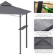 Outsunny 2.5M 8ft New Double-Tier BBQ Gazebo Grill Canopy Barbecue Cover in Grey
