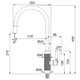 Franke TESSUTO PULL OUT Kitchen Tap Dimensions