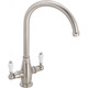 Franke GLOR/CLA/DUAL/SKS Gloriana Classic Dual Lever Kitchen Tap - Decor Steel Product Image