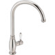 Franke GLOR/CLA/SINGLE/PN Gloriana Classic Single Side Lever Kitchen Tap - Polished Nickel Product I