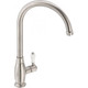 Franke GLOR/CLA/SINGLE/SKS Gloriana Classic Single Side Lever Kitchen Tap - Decor Steel Product Imag