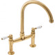 Franke GLOR/BRIDGE/BR Gloriana Classic Bridge Dual Lever Kitchen Tap - Brass Product Image