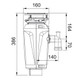 Franke SLIM-125 Waste Disposal dimensional line drawing