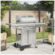 vidaXL Gas BBQ Grill with 4 Burners Silver Stainless Steel