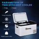 Portable Car Refrigerator with Inner LED Light Indoor Outdoor - 12V 25L 