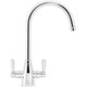 Franke, 115.0637.111, Dual Lever Kitchen Tap in Chrome Main Image