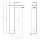 iivela Cascata Tall Basin Filler - Technical Drawing including Dimensions