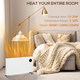 Homcom 2000W Electric Convector Heater Freestanding Space Heater with LED Display White