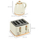 Homcom Kettle and Toaster Set 1.7L Rapid Boil Kettle & 4 Slice Toaster in Beige