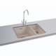 Carron Phoenix Haven 150-16 Granite Undermount Sink in Coffee Lifestyle Image