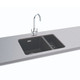 Carron Phoenix Haven 150-16 Granite Undermount Sink in Black Lifestyle Image