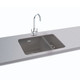 Carron Phoenix Haven 150-16 Granite Undermount Sink in Stone Grey Lifestyle