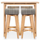 vidaXL 5 Piece Solid Acacia Wood Outdoor Dining Set