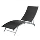 vidaXL Steel Frame Garden Sun Lounger in Black