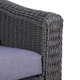 Outsunny 4-Seater Deluxe Rattan Outdoor Garden Furniture Set in Grey 