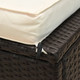  Outsunny 3 Piece Rattan Lounger Set in Deep Coffee & Cream White 