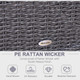 Outsunny Deluxe 2 Seater Rattan Armchair & Table Set in Grey