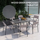 Outsunny Extendable Garden Table for 6 with Aluminium Frame