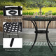 Outsunny Cast Aluminium Frame Garden Table with Parasol Hole for 2-4 in Black