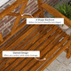 Outsunny 2 Seater Wooden Outdoor Garden Bench with Storage Shelf