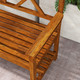 Outsunny 2 Seater Wooden Outdoor Garden Bench with Storage Shelf