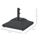 Outsunny 60kg Square Parasol Umbrella Fillable Plastic Base Stand with Wheels