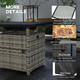 Outsunny 50,000 BTU Rattan Outdoor Propane Fire Pit Table in Grey