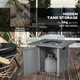 Outsunny Gas Fire Pit Table with 40,000 BTU Burner with Cover in Grey
