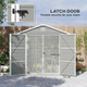 Outsunny 8x6 ft Garden Tool Storage Shed in Light Grey