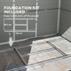 Outsunny 8x6 ft Garden Tool Storage Shed in Light Grey