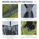 Outsunny 3 x 3.6m Hardtop Gazebo with Aluminium Frame and Curtains