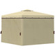 Outsunny 3 x 3m Water Repellent Patio Gazebo with Mosquito Net in Beige