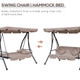 Outsunny 2-in-1 3 Seater Patio Swing Chair Bed Lounger with Canopy